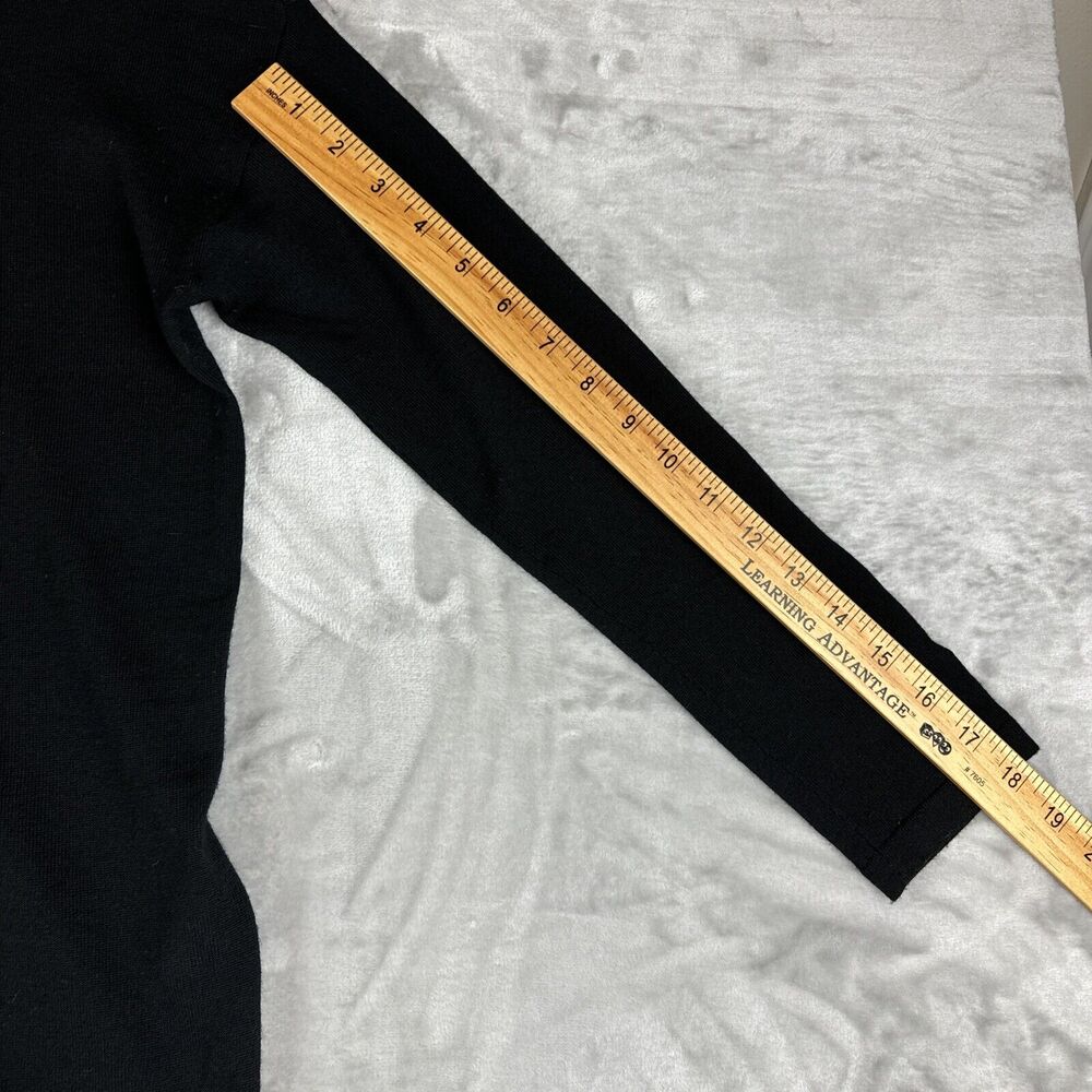 J. Jill 100% Merino Wool Sweater Womens Small Black Crew Neck Lightweight (1009) - Picture 10 of 10